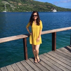 Forever 21 Yellow Bathing Suit Cover Up